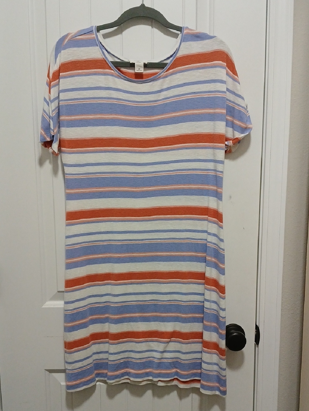 ☀️☀️LOFT Striped Short Sleeve Tunic in White, Blue & Rust